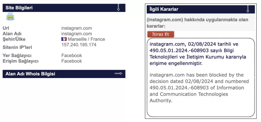 Instagram'a Erişim Engeli