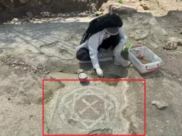 Diyarbakır'da Mezar Kazısında 35 Metrekarelik Mozaik, Davut Yıldızı ve Dilekçe Yazısı Ortaya Çıktı