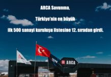 ARCA SAVUNMA, TÜRKİYE’NİN EN BÜYÜK 500 SANAYİ KURULUŞU ARASINDA YERİNİ ALDI