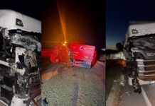 TMO’YA ÜRÜN GÖTÜREN TRAKTÖRE TIR ÇARPTI: 1 KİŞİ YARALANDI